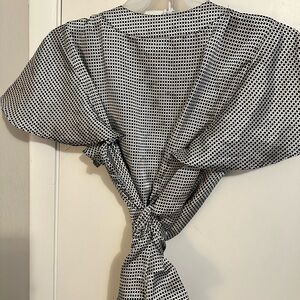 Cato Black and White Dot Pattern Blouse